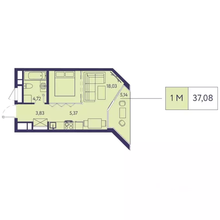 1-к кв. Крым, Ялта муниципальный округ, Виноградное пгт Новая Ливадия ... - Фото 1