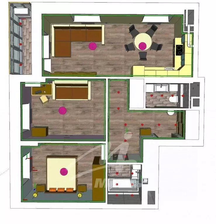 3-к кв. Московская область, Котельники ул. Сосновая, 1к3 (78.0 м) - Фото 2