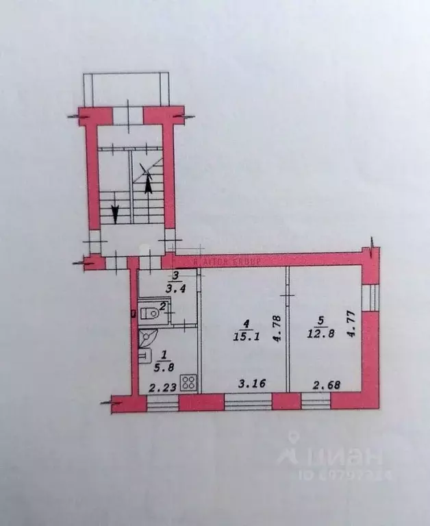 2-к кв. Новосибирская область, Новосибирск ул. Титова, 47 (40.0 м) - Фото 2