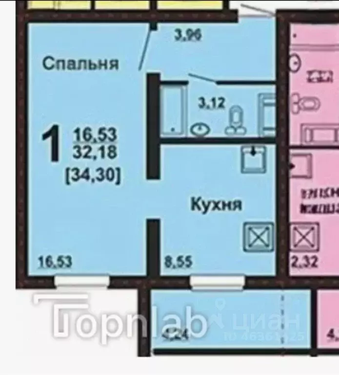 1-к кв. Челябинская область, Челябинск ул. Габдуллы Тукая, 9 (32.0 м) - Фото 1