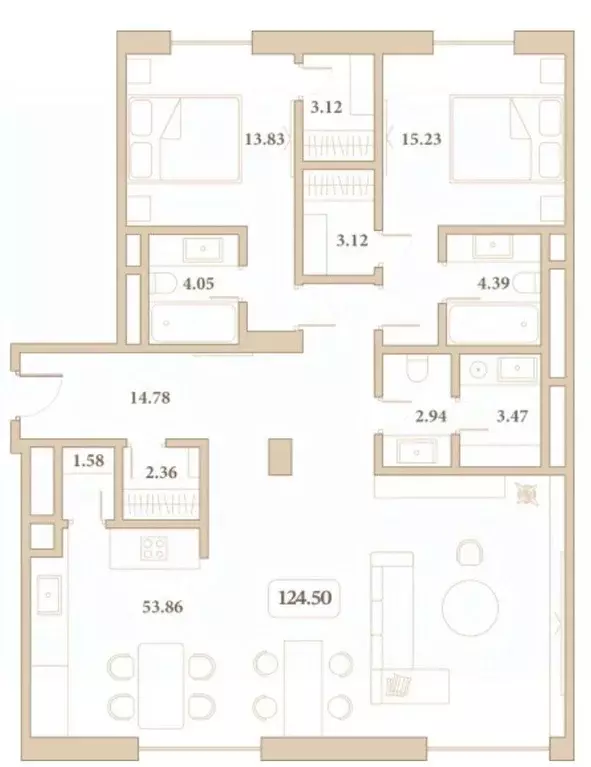 2-к кв. Краснодарский край, Анапа ул. Толстого, 27 (124.5 м) - Фото 2