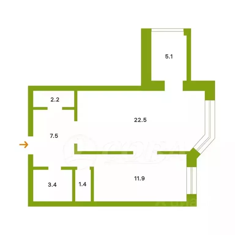 2-к кв. Тюменская область, Тюмень ул. 9 Января, 162/1 (48.9 м) - Фото 2