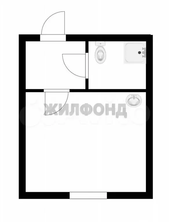 Квартира-студия, 18 м, 4/4 эт. - Фото 0