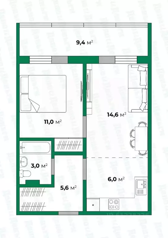 2-к кв. Кировская область, Киров Радужный мкр, ул. Мира, 10 (49.6 м) - Фото 1