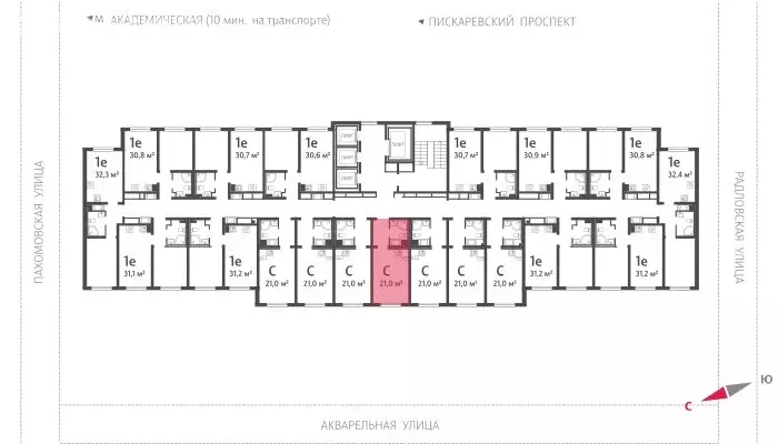 Квартира-студия: Санкт-Петербург, Пахомовская улица, 12к2 (20.7 м) - Фото 1