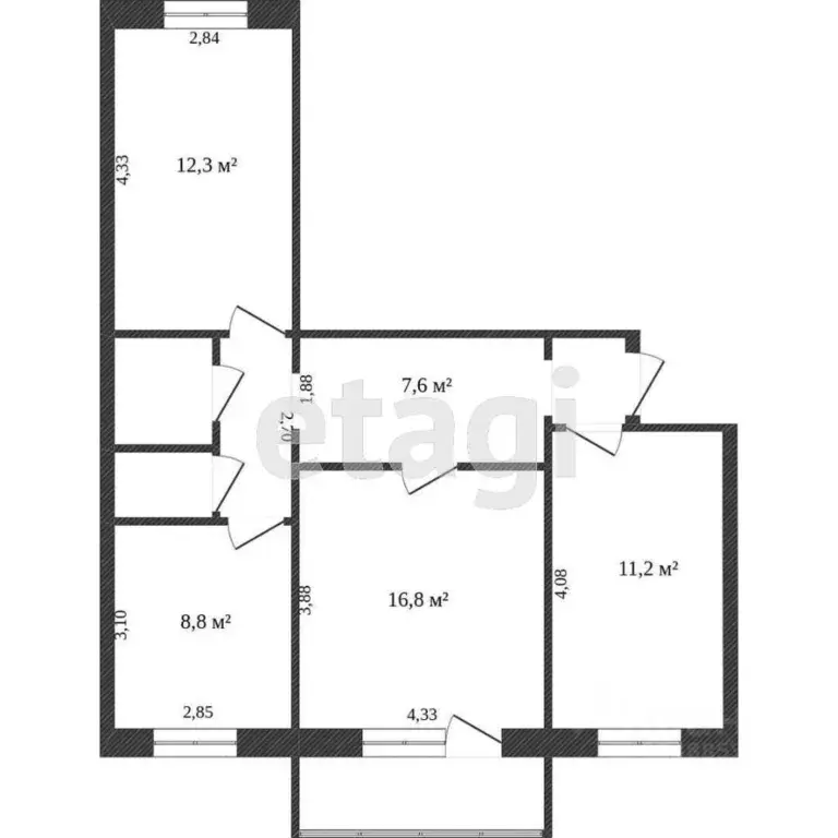 3-к кв. Красноярский край, Красноярск 9 Мая ул., 56 (66.8 м) - Фото 1