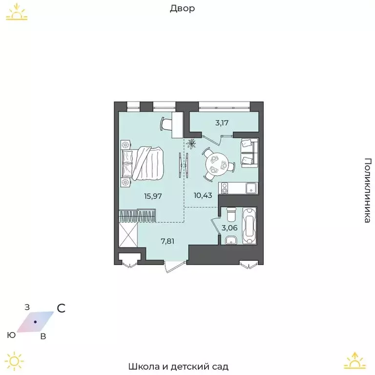 1-комнатная квартира: Иркутский муниципальный округ, рабочий посёлок ... - Фото 1