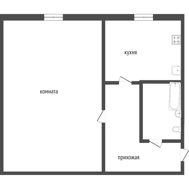 1-комнатная квартира: Омск, посёлок Кордный, 4-я Кордная улица, 55А ... - Фото 1