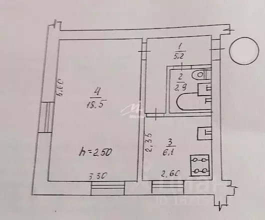 1-к кв. Севастополь ул. Кожанова, 1 (32.0 м) - Фото 2