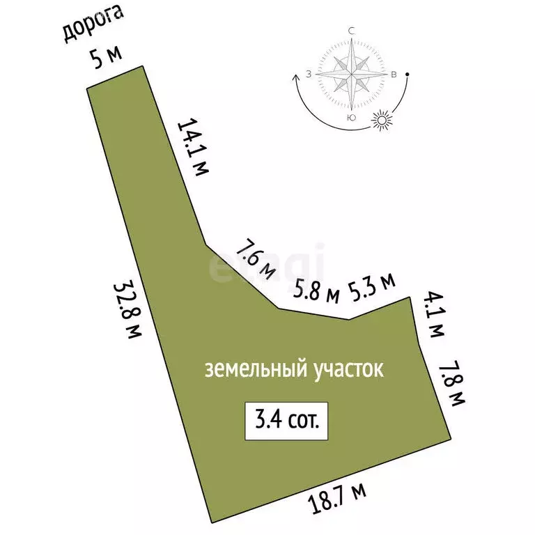 Участок в Омск, 3-я Северная улица (6.74 м) - Фото 1