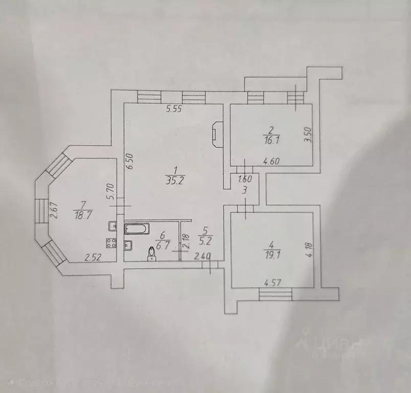 3-к кв. Вологодская область, Вологда Пригородная ул., 8В (104.0 м) - Фото 2
