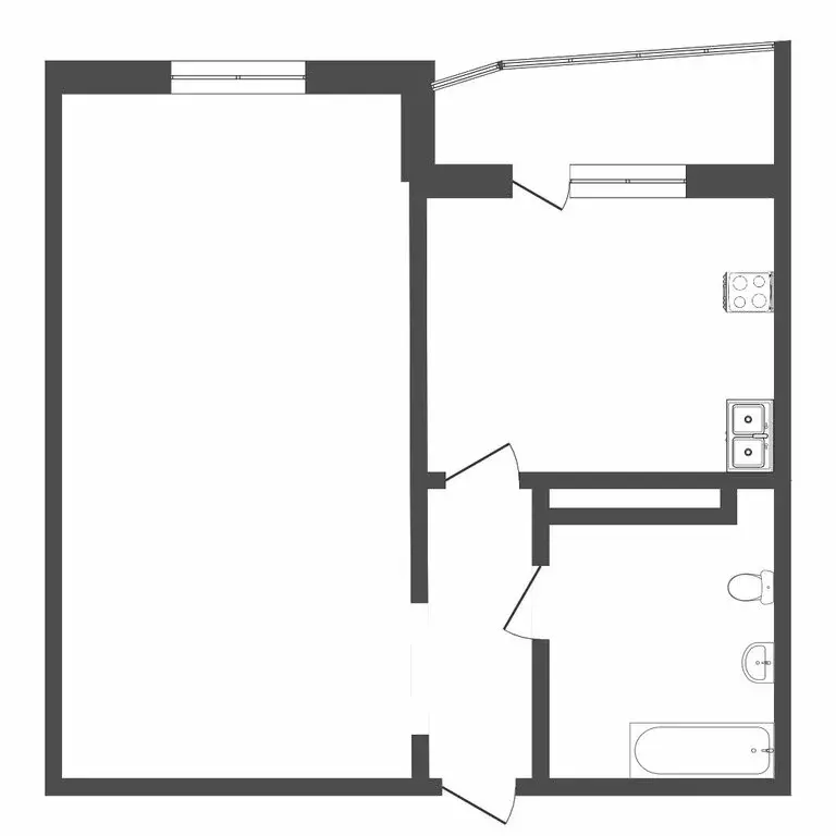 1-комнатная квартира: Тюмень, улица Монтажников, 34 (40.9 м) - Фото 1