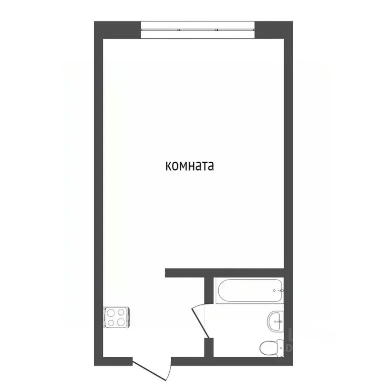 Студия Кемеровская область, Кемерово ул. Федоровского, 26 (22.6 м) - Фото 2