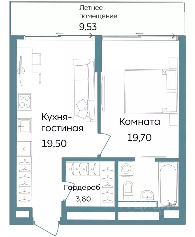 2-к кв. Крым, Саки ул. Морская (52.33 м) - Фото 1