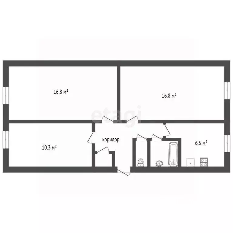 3-к кв. Воронежская область, Воронеж ул. Героев Сибиряков, 50 (60.7 м) - Фото 2