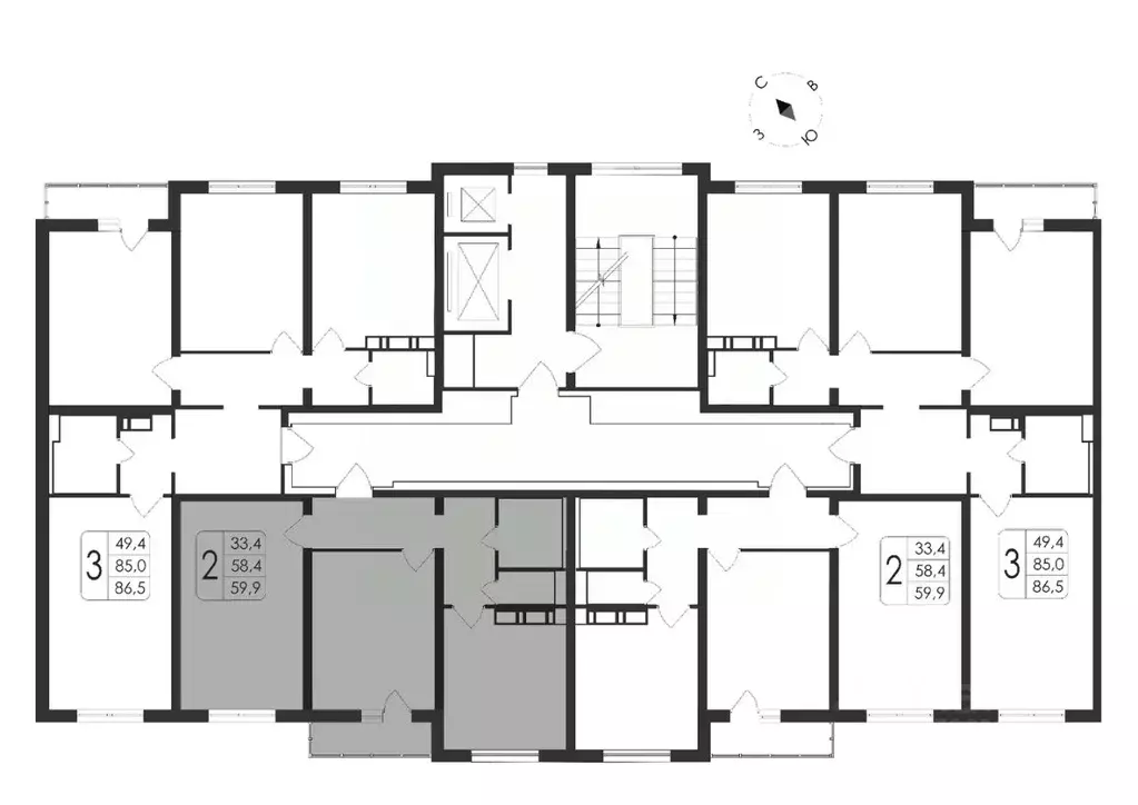 2-к кв. Воронежская область, Воронеж ул. Шишкова, 140Б/21 (59.9 м) - Фото 1