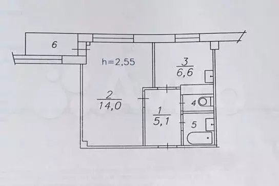 1-к. квартира, 30,6 м, 8/9 эт. - Фото 0