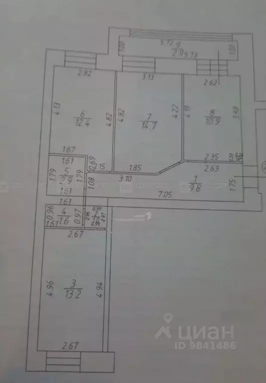 3-к кв. Татарстан, Казань Маршрутная ул., 17к1 (66.0 м) - Фото 2