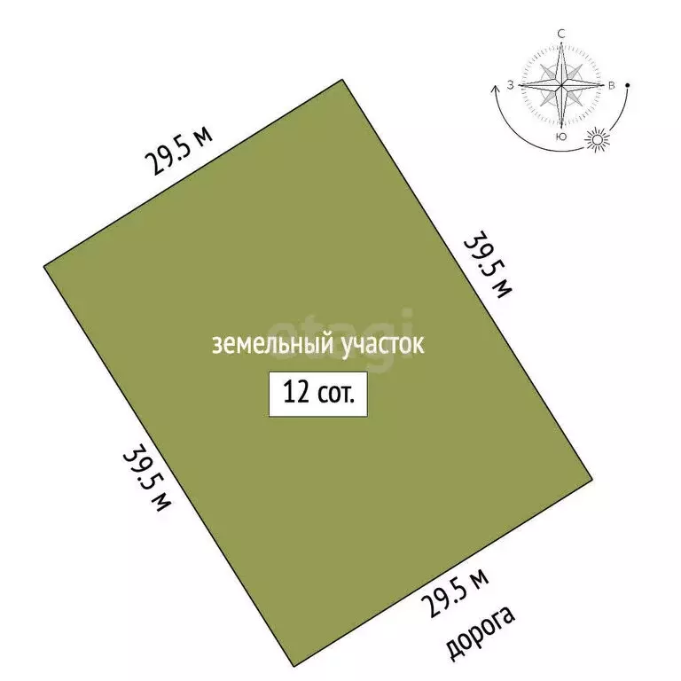 Участок в село Стерлибашево, Крымская улица (12 м) - Фото 0