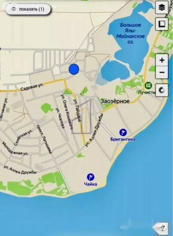 Участок в Заозёрное, Садовая улица (17 м) - Фото 2