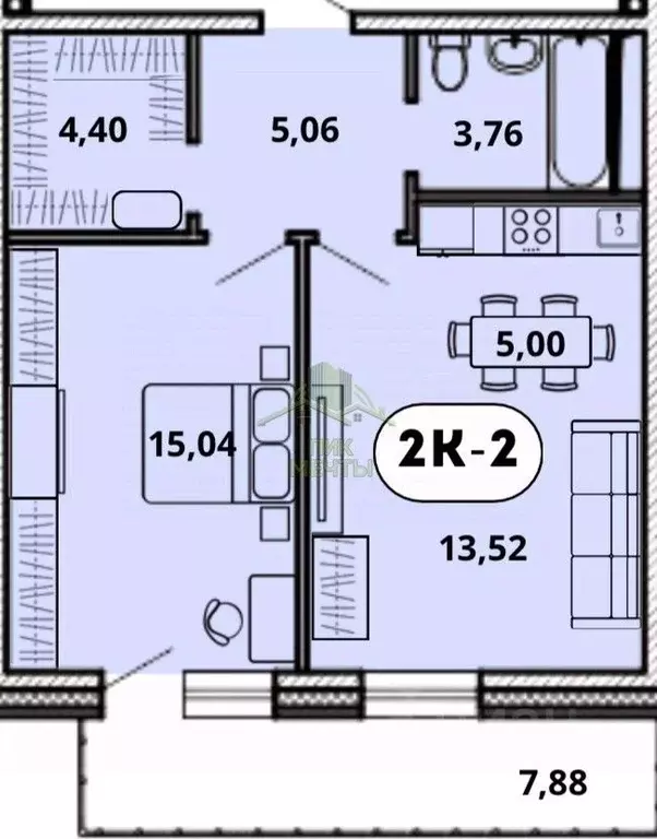 2-к кв. Бурятия, Улан-Удэ ул. Земнухова, 18 (49.14 м) - Фото 1