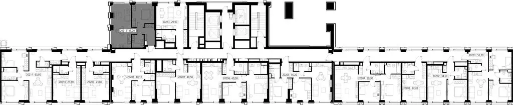 1-комнатная квартира: Москва, ЖК Ситизен, к2 (45.2 м) - Фото 1