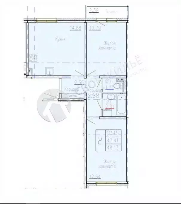 3-к кв. Пермский край, Пермский муниципальный округ, с. Фролы ул. ... - Фото 2