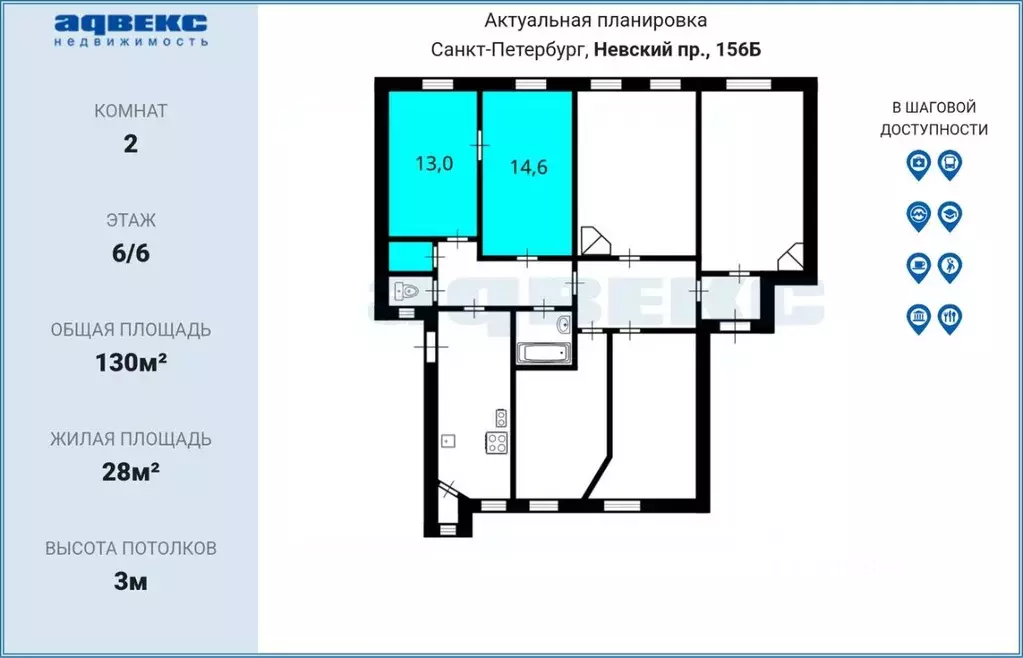 Комната Санкт-Петербург Конная ул., 7 (28.0 м) - Фото 2