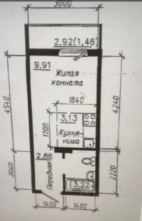 Студия Новосибирская область, Новосибирск ул. Забалуева, 92 (19.2 м) - Фото 0
