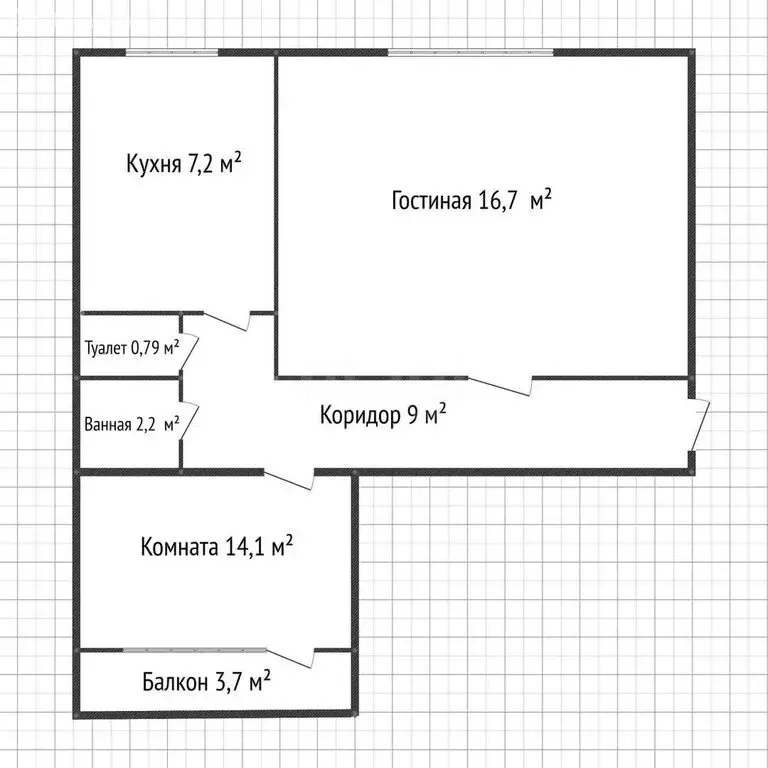 2-комнатная квартира: Майкоп, улица Ветеранов, 241 (50.3 м) - Фото 0
