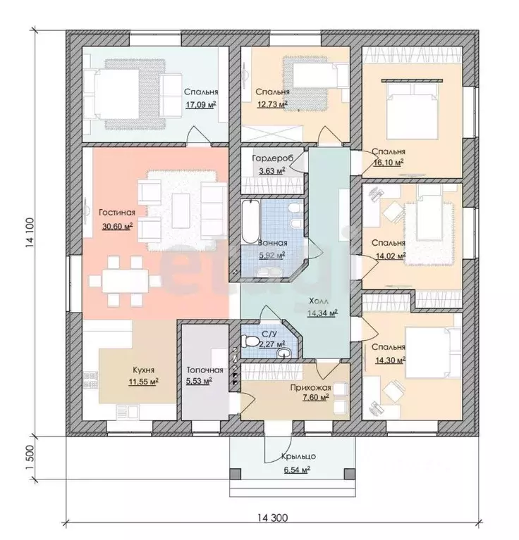 Дом в Костромская область, Красное-на-Волге городское поселение, ... - Фото 2