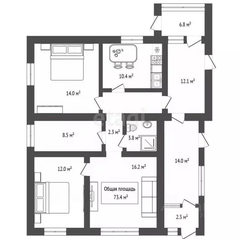 Дом в Новосибирская область, Бердск ул. Красная Сибирь, 42 (122 м) - Фото 1