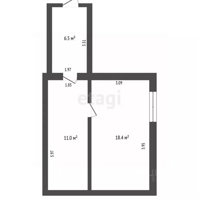 Комната Забайкальский край, Чита ул. Недорезова, 16 (35.9 м) - Фото 2