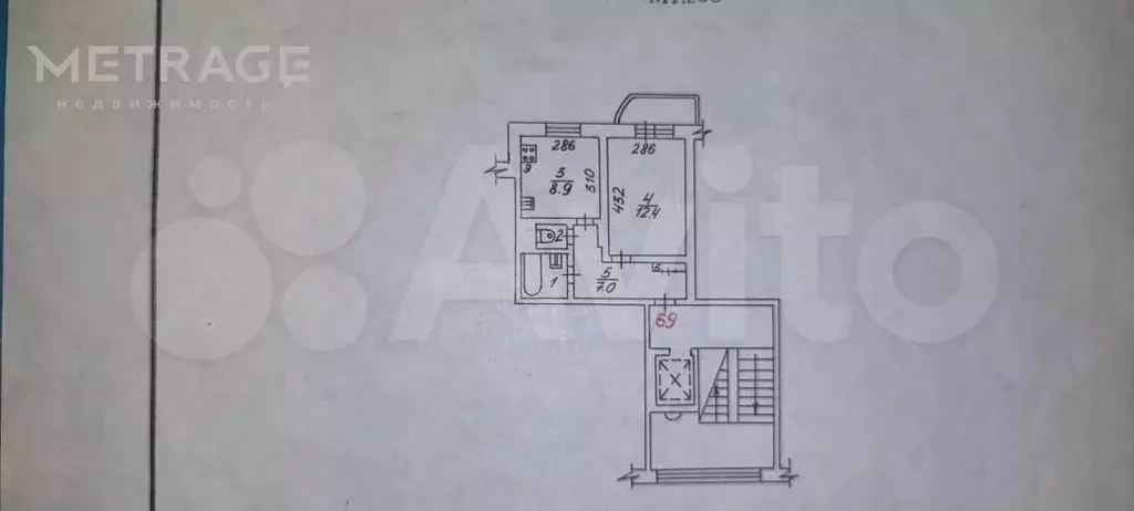 1-к. квартира, 33,4 м, 8/9 эт. - Фото 0