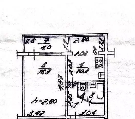 1-к. квартира, 38,4 м, 1/5 эт. - Фото 0