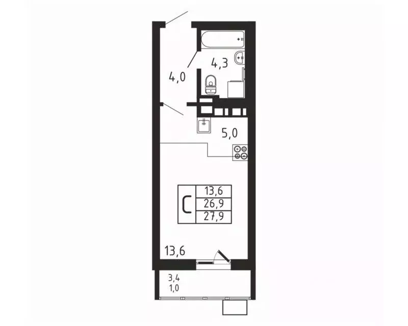 Студия Московская область, Мытищи городской округ, д. Пирогово ... - Фото 1