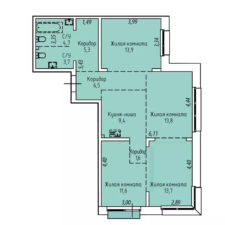 4-комнатная квартира: Иркутск, Култукская улица, 16 (85.2 м) - Фото 0