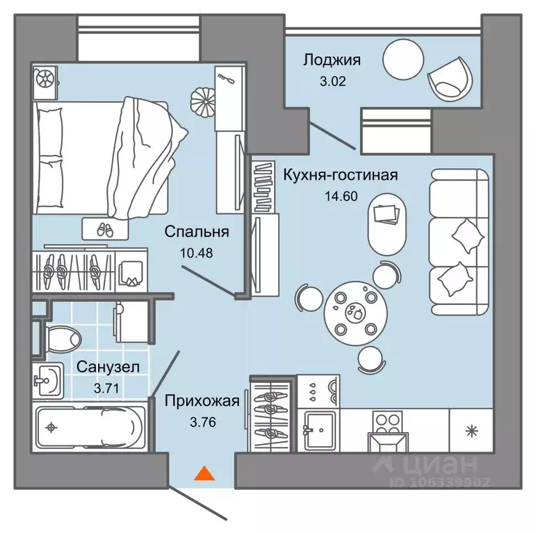 2-к кв. Кировская область, Киров ул. 4-й Пятилетки, 84 (34.0 м) - Фото 0