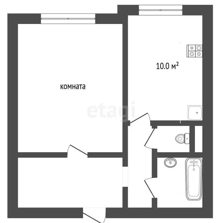 1-к кв. Московская область, Мытищи ул. Борисовка, 2 (35.6 м) - Фото 1