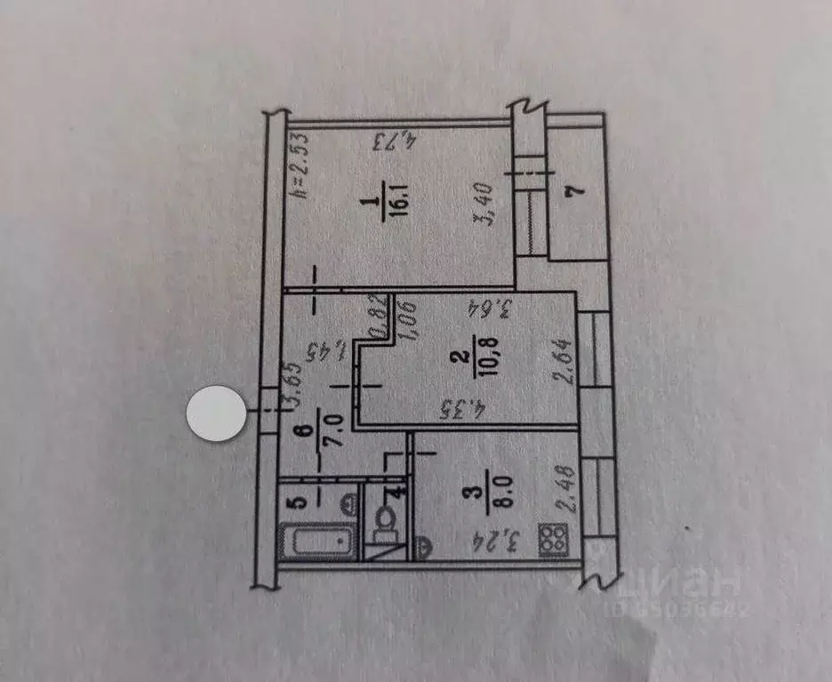 2-к кв. Омская область, Омск ул. Дианова, 26/1 (45.6 м) - Фото 2