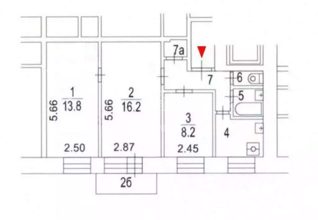 3-комнатная квартира: Москва, 2-я Фрунзенская улица, 10 (52.3 м) - Фото 1