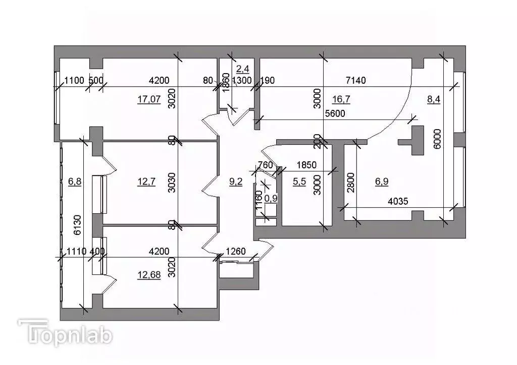 4-к кв. Астраханская область, Астрахань ул. Сун Ят-Сена, 63 (91.0 м) - Фото 2