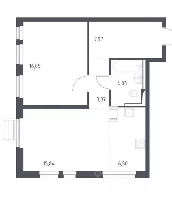 2-к кв. Московская область, Ленинский городской округ, д. Коробово ул. ... - Фото 1