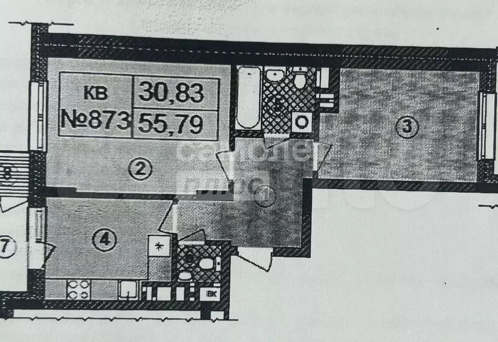 2-к. квартира, 54 м, 9/16 эт. - Фото 0