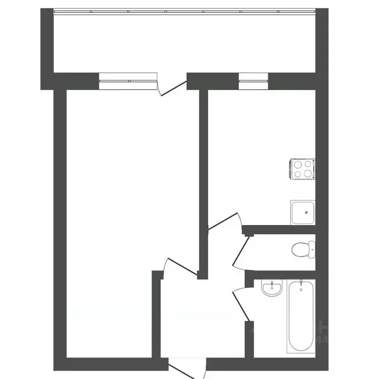 1-к кв. Тюменская область, Тюмень Ставропольская ул., 2А (37.1 м) - Фото 1