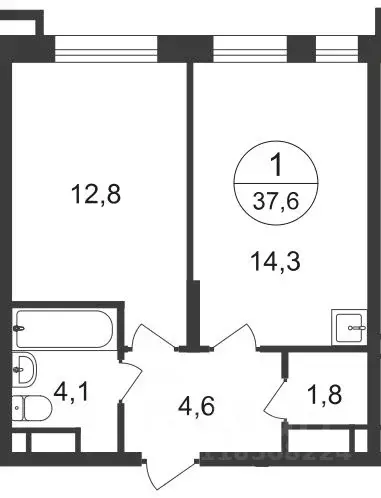 1-к кв. Москва, Москва, Московский г. ул. Лаптева, 7 (37.6 м) - Фото 0