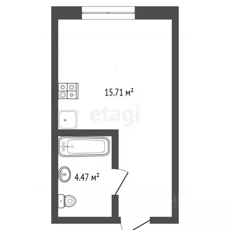 Студия Тюменская область, Тюменский муниципальный округ, д. Патрушева ... - Фото 0