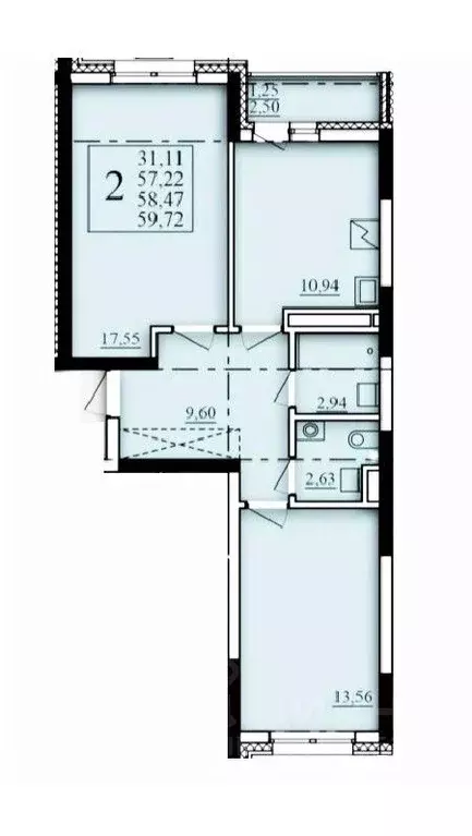 2-к кв. Башкортостан, Уфа Затон-Восточный жилрайон, Паруса жилой ... - Фото 1