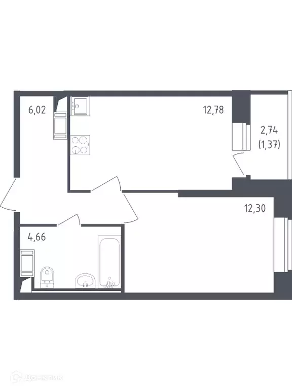Продаётся 1-к квартира, 37.1 м - Фото 0