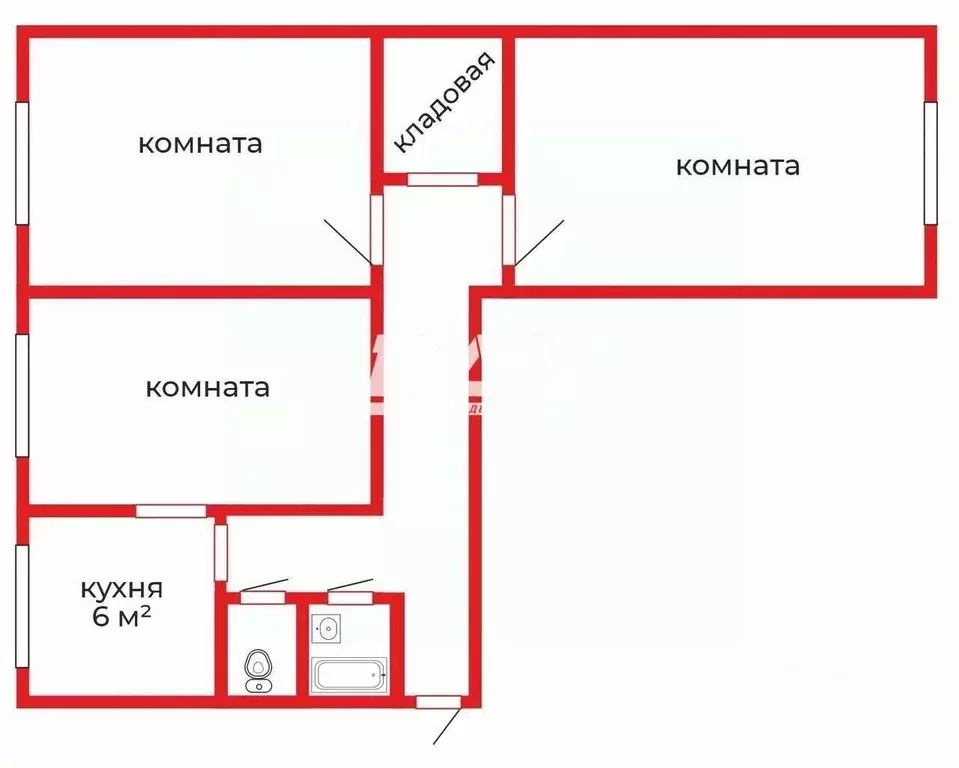 3-к кв. Челябинская область, Еманжелинск ул. Чкалова, 8 (58.0 м) - Фото 2